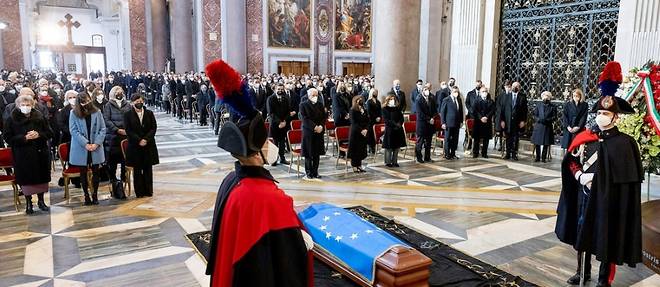 Funerailles d'Etat a Rome du president du Parlement europeen