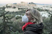 Valerie Pecresse le 14 janvier lors de son deplacement a Athenes.
