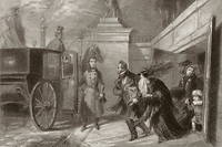Le roi Louis-Philippe fuit les Tuileries apres son abdication, le 24 fevrier 1848.
