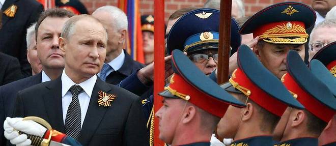 Le president russe Vladimir Poutine lors d'un defile militaire a Moscou, le 9 mai 2019.
