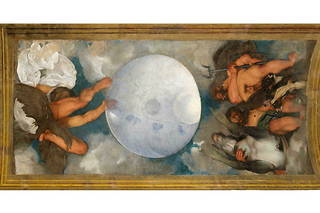 Peinture de Michelangelo Merisi detto il Caravaggio (Le Caravage, 1570-1610), réalisée en 1597-1598 sur le plafond de la loge de la Villa Boncompagni Ludovisi.
