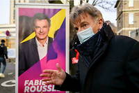 Fabien Roussel, candidat du Parti communiste francais a l'election presidentielle.
