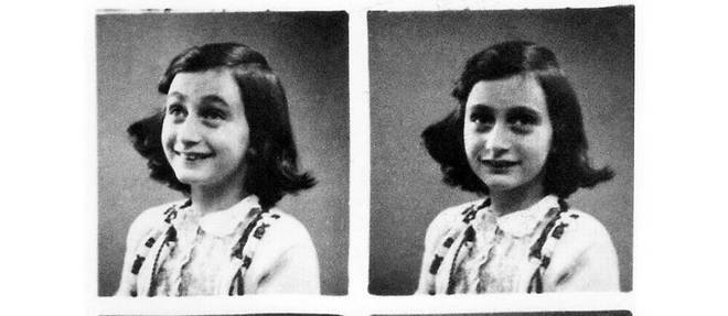 Serie de photos d'identite d'Anne Frank, morte en deportation apres avoir echappe aux nazis pendant deux ans et devenue celebre dans le monde entier grace a son journal. 
