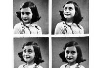 Serie de photos d'identite d'Anne Frank, morte en deportation apres avoir echappe aux nazis pendant deux ans et devenue celebre dans le monde entier grace a son journal.
