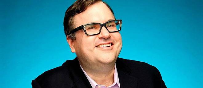  Reid Hoffman, cofondateur de LinkedIn et associé de la société de capital-risque Greylock Partners, photographié pour « Entrepreneur Magazine », à New York (2017).
