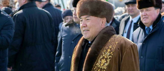 L'ancien president du Kazakhstan Noursoultan Nazarbaiev en 2019 a Astana.
