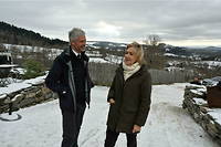 Valérie Pécresse en visite au Puy-en-Velay, sur les terres de Laurent Wauquiez, président de la région Auvergne-Rhône-Alpes. 
