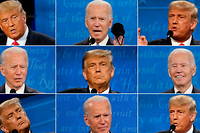 Joe Biden et Donald Trump lors d'un débat les opposant, le 22 octobre 2020.
