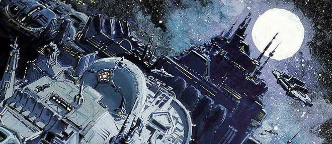 Vue de Galaxity, capitale de l'empire galactique et dont Valerian et Laureline sont les agents temporels.
