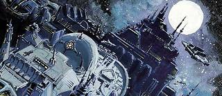Vue de Galaxity, capitale de l'empire galactique et dont Valérian et Laureline sont les agents temporels.
