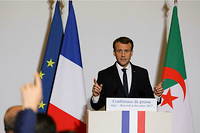 Emmanuel Macron lors de son voyage a Alger en decembre 2017.
