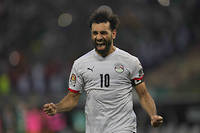 Buteur du 5 e  tir au but égyptien, Mohamed Salah propulse les Pharaons en quart de finale.
