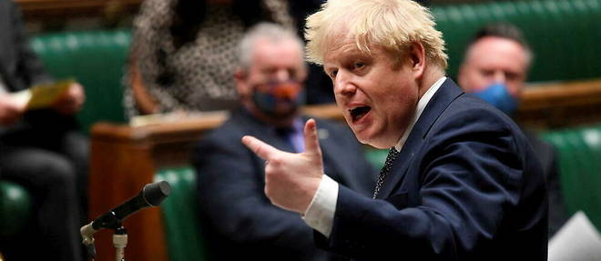 Boris Johnson devant le parlement britannique, le mardi 25 janvier 2022.
