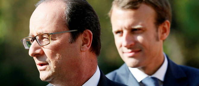 Francois Hollande et Emmanuel Macron en 2014.
