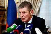 Dimitri Kozak, vice-Premier ministre de la Fédération de Russie, après les discussions à Paris le 26 janvier.
