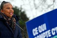 Le 15 janvier, à Lyon, Christiane Taubira annonce sa candidature à la primaire populaire. Elle l'a remportée, mais sa cote dans les sondages reste basse.

