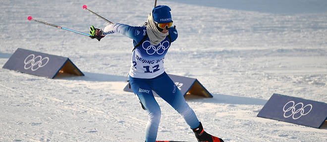 Anais Chevalier-Bouchet a pris la deuxieme place de l'individuel du biathlon et offert a la France sa troisieme medaille des JO 2022, a Pekin (image d'illustration).

