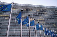 Le Berlaymont, siege de la Commission europeenne a Bruxelles.
