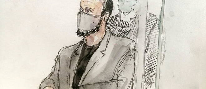 Salah Abdeslam, principal suspect des attentats du 13 Novembre, lors du proces au palais de justice de Paris le 28 septembre 2021.
