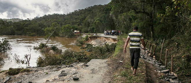 Les degats du cyclone Batsirai a Madagascar, ici le lundi 7 fevrier.
