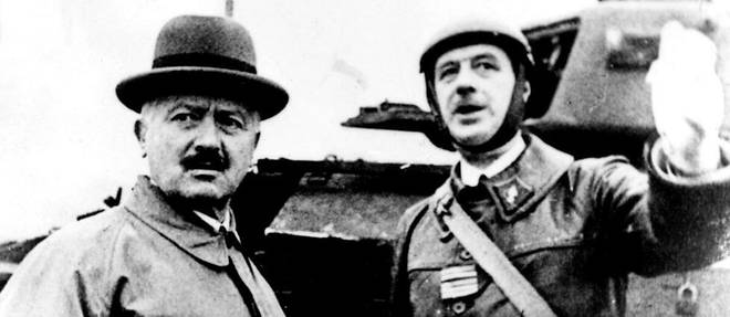 President Albert Lebrun and Charles de Gaulle in September 1939. On June 16, 1934, Lebrun responded to the invitation of merchant Desire Cordier, mayor of Saint-Julien, who was organizing the Longevity Festival in the Medoc.