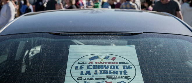 Le << convoi de la liberte >> a Bayonne, le 27 janvier.
