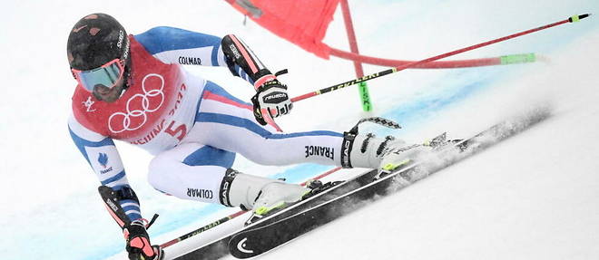 Le skieur francais Mathieu Faivre sur le slalom geant des JO de Pekin dimanche 13 fevrier 2022.
