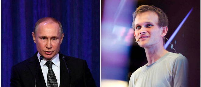 Vladimir Poutine et Vitalik Buterin, fondateur d'Ethereum.
