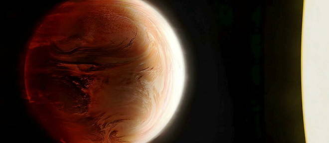 Vue d'artiste de l'exoplanete WASP-121b, une geante chaude situee a 850 annees-lumiere de la Terre. 
