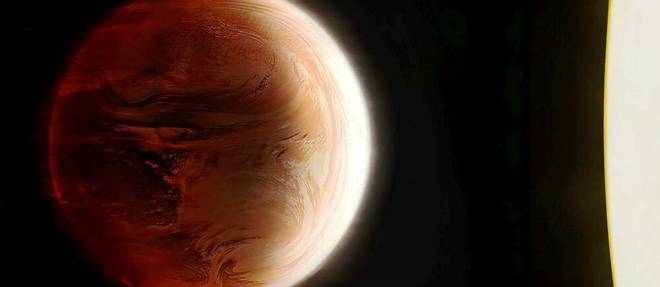 Vue d'artiste de l'exoplanète WASP-121b, une géante chaude située à 850 années-lumière de la Terre. 
