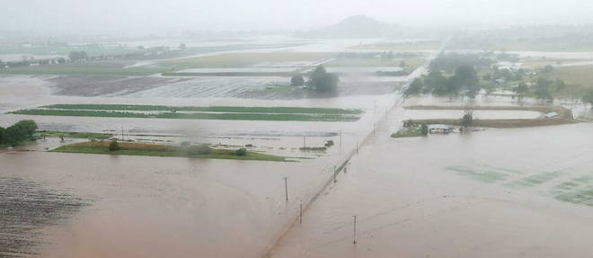 Vue aerienne des inondations dans le Queensland (Australie) (photo d'illustration).
