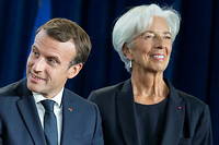 Emmanuel Macron et Christine Lagarde en 2019.
