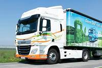 Démonstration extrême, ce camion Daf fonctionnant au biodiesel réduit ses émissions de CO<sub>2</sub> de 89 % ! Trop simple sans doute pour Bruxelles.
