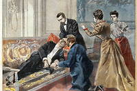 La mort de Felix Faure illustree, en toute pudeur, par  Le Petit Journal,  le 26 fevrier 1899.
