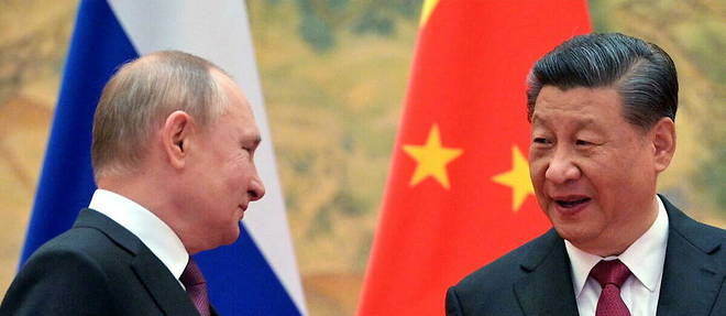 Vladimir Poutine et Xi Jinping, le 4 fevrier 2022 a Pekin. 
