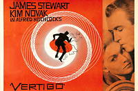 L'affiche de << Vertigo >> d'Alfred Hitchcock (1958).
