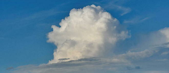 Un cumulus, nuage a la forme boursouflee qui fait penser a un gros chou-fleur.
