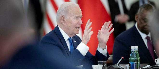 Le president des Etats-Unis, Joe Biden, a Varsovie (Pologne), le 26 mars 2022.

