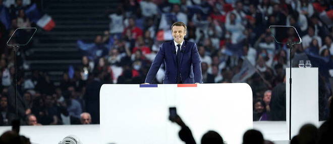 Emmanuel Macron lors de son meeting du 2 avril.

