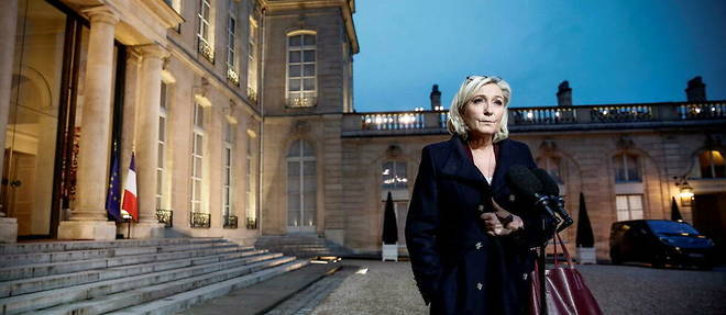 Marine Le Pen at the Elysee... in February 2019.