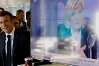 Sondage pr&eacute;sidentielle: l'&eacute;cart se r&eacute;duit encore au premier tour entre Macron et Le Pen