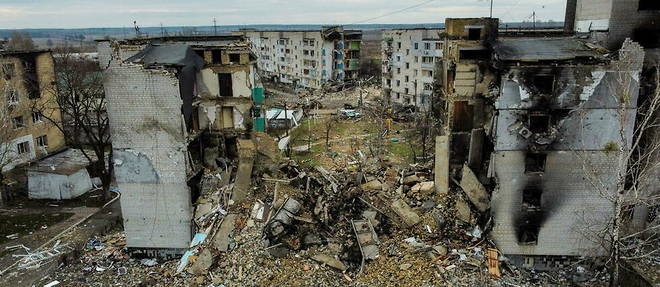 Un immeuble de Borodianka - a cinquante kilometres de Kiev - detruit par des bombardements russes.
