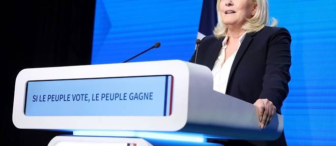 Marine Le Pen en quete de voix a gauche