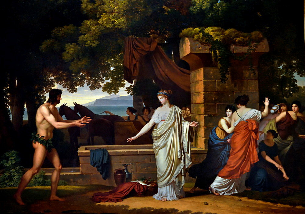 << Ulysse et Nausicaa >> (1798), huile sur toile de Louis Gauffier (1762-1801).