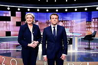 Marine Le Pen et Emmanuel Macron lors du débat télévisé de 2017.
