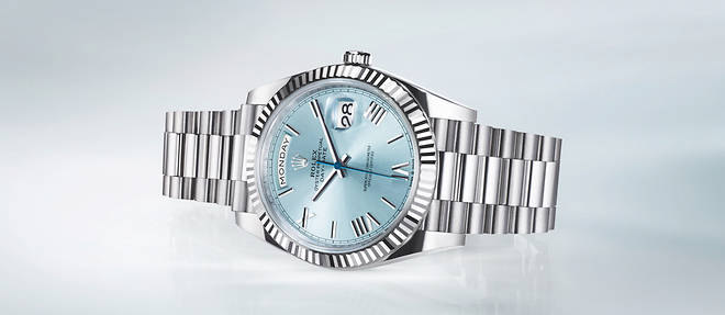 Rolex Oyster Perpetual Day-Date 40 en platine. 

