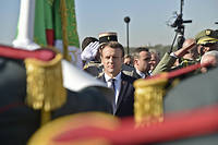 Le candidat Emmanuel Macron en Algérie, le 6 décembre 2017.
