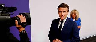 Avant le débat du second tour Macron-Le Pen, à Saint-Denis, le 20 avril 2022. 
