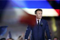 Emmanuel Macron le 24 avril 2022.
