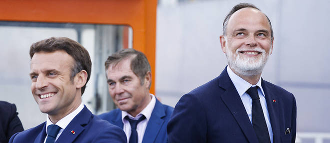 Emmanuel Macron et Edouard Philippe au Havre le 14 avril.
